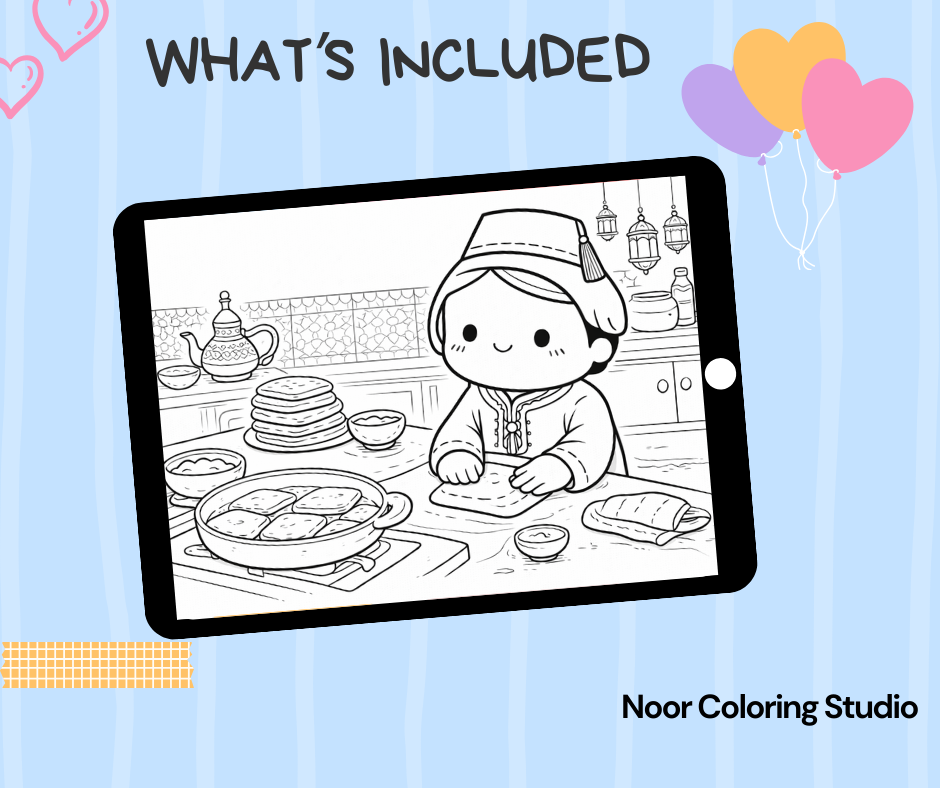 Cozy Ramadan Coloring Book PDF- 20 Pages