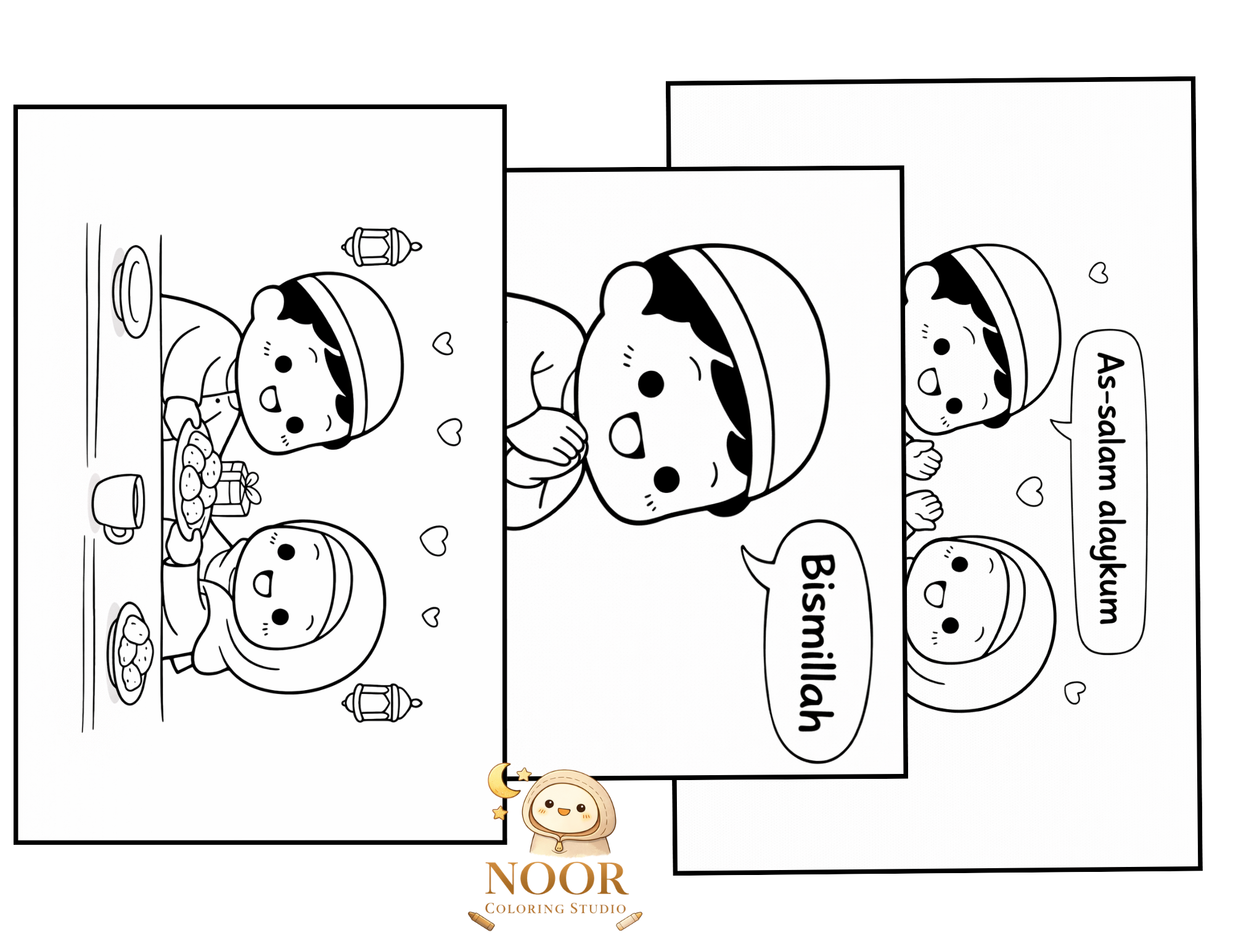 Educational Islamic Coloring for Kids-PDF  (30 PAGES)