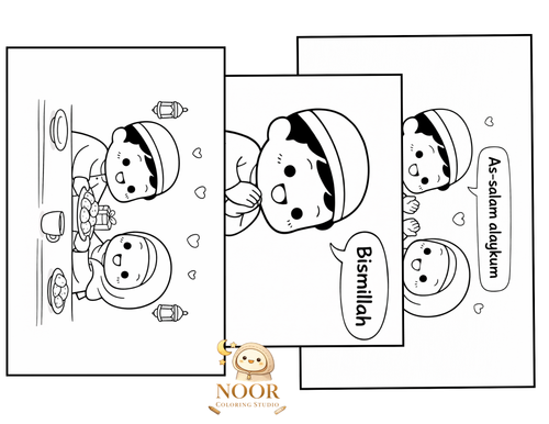 Educational Islamic Coloring for Kids-PDF  (30 PAGES)