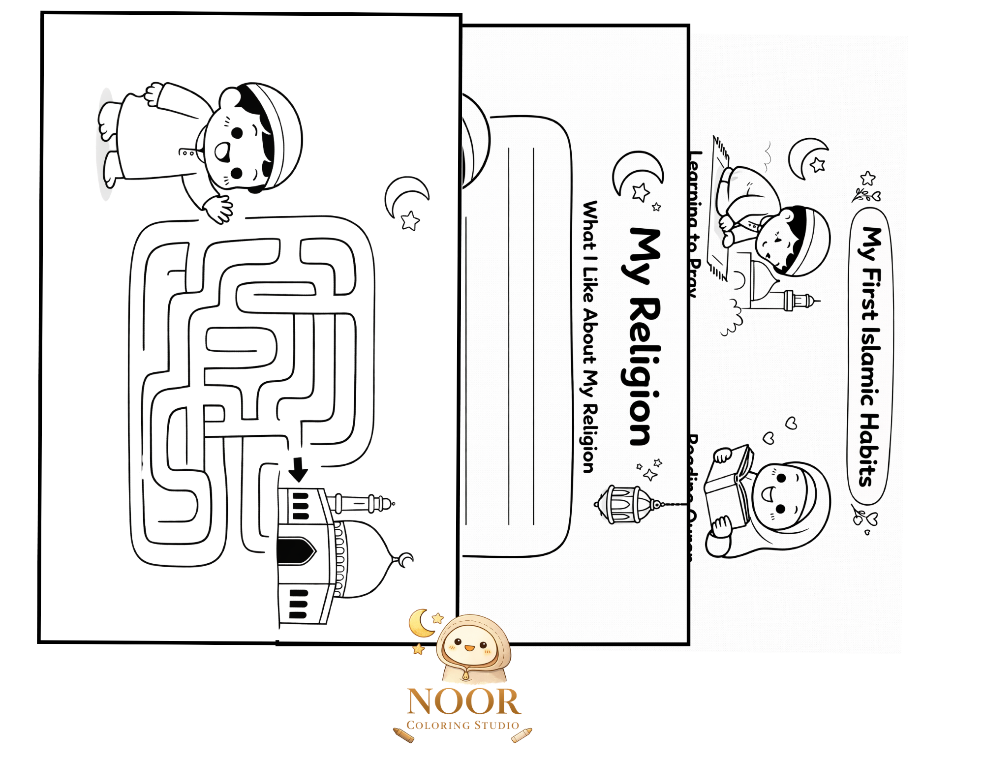 Educational Islamic Coloring for Kids-PDF  (30 PAGES)